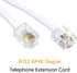 Uvital 100 Feet Telephone Landline Extension Cord Cable with Standard RJ-11 6P4C Plugs (White 30.5M, 1 Pack)
