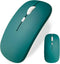 Wireless Bluetooth Mouse, Rechargeable Slim Silent Mouse for iPad/MacBook Pro/Air/Laptop (Jade Green)