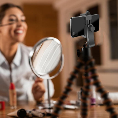 Reflex Camera 1/4" 58-105mm Universal Smartphone Clamp Holder Adapter, Screw Mount Adjustable Phone Mount for Tripods