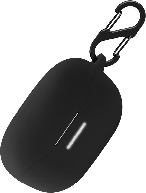 Geiomoo Silicone Case for JBL Endurance Race, Protective Cover with Carabiner (Black)