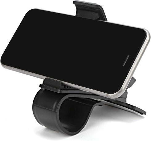 Dashboard Phone Mount Clamp, Universal POM and Silicone Non Skid Car Phone Stand for 3-6.5in