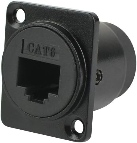 Toronce D-CAT6 Panel-Mount Connector | EtherCon Pass-Through Connector 5-Pack