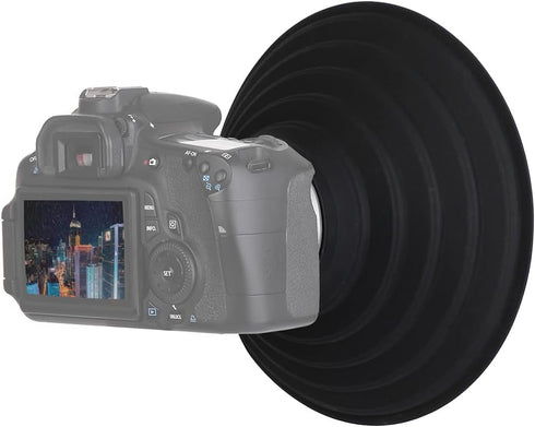 Lens Hood for Nikon Canon Pentax Sony, Anti-Glass Anti-Reflective Silicone Rubber Collapsible Hood (50mm)