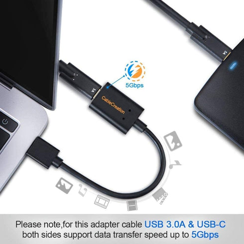 CableCreation USB 3.1 USB C Female to USB Male Adapter, 5Gbps USB to USB C Adapter for Laptops Logitech StreamCam