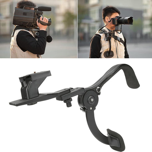 DSLR Camera Shoulder Mount, Black Shock Absorber Stabilizer Rig for Professional Video Photography
