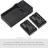 Andoer NP-120 HDR-AC3/ HDR-AC5/ HDR-AZ50/ HDR-V12/ HDR-V7 Battery Charger with LED Indicator Type-C Port & USB Cable