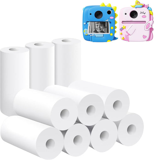 Kids Instant Camera Printing Paper, 10 Rolls Thermal Refill, BPA Free
