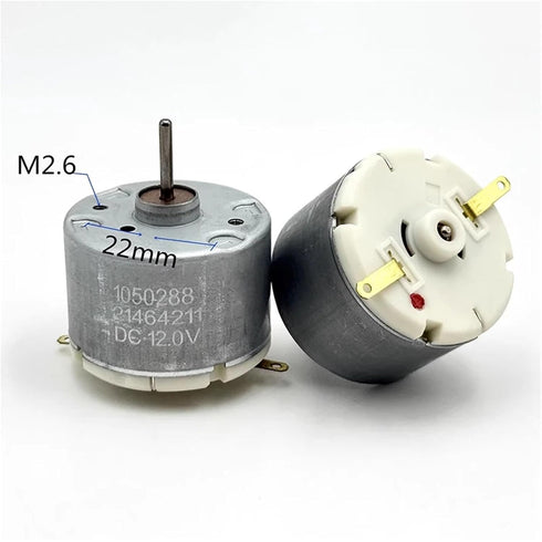 ACOSBKK RC520 5V 6V 9V 12V 14300RPM 32mm Mini Motor Micro Diameter Round Carbon Brush Motor DIY Sweeper Robot Toy Model