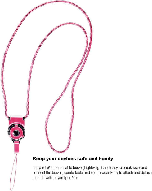 3Pcs Detachable Cell Phone Neck Lanyard Strap, Ideal for Cellphone, ID Card Badge, Camera, iPod, PSP, USB Flash Drive -