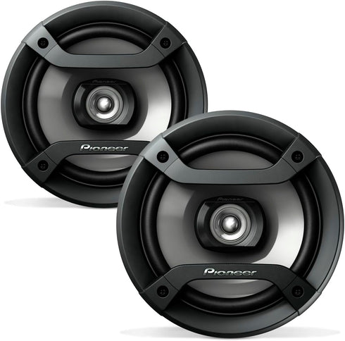 Pioneer TS-F1634R 2-Way Coaxial Car Audio Speakers, Full Range 6.5" Round Speakers 200W Max