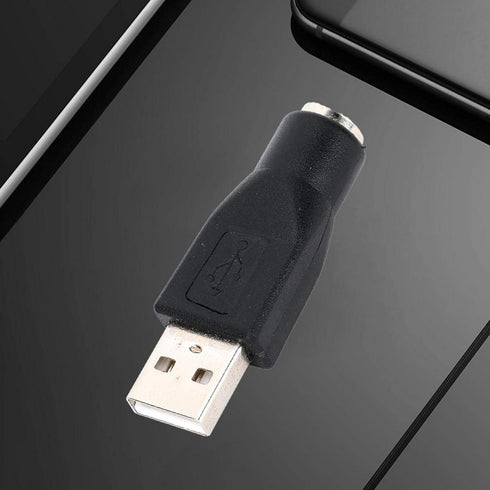 ASHATA PS-2 to USB Adapter - 5PCS USB Male to PS/2 Female Converter for Keyboard Mouse, Small and Portable