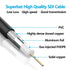 3G/6G 1ft 1855A) HD-SDI/3G-SDI/4K/8K (2pcs) Superbat HD SDI BNC Cable Thin Short (Belden - Supports Camera Recorder