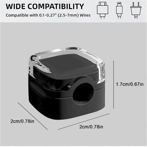 IFNOW 6 Pack Magnetic Cable Clips Cord Organizer Black Self Adhesive Cord Holder Under Desk Cable Management for Home