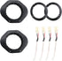 NuIth 6.5 inch Front Door Speaker Adapter Spacer Ring with Harness Connector for Ford F150 2015-2022, 6 1/2 Inch