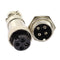 5Pairs GX16 4Pin Male Female Circular Aviation Connector Plug, 16MM Wire Panel Metal Connector