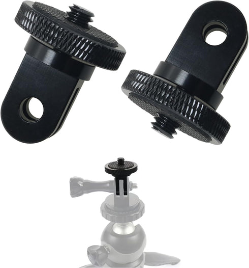 2pcs Camera Tripod Adapter, 1/4" - 20 Conversion Adapter for GoPro Action Camera to 1/4" Screw Mount Accessories