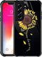 Samsung Galaxy S22 Case Compatible, Yellow Dragonfly Sunflower Pattern Design, Shockproof Anti-Scratch Hard PC Back