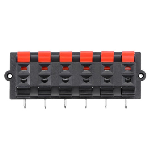 uxcell 12pcs 12 Way Jack Socket Spring Push Release Connector Speaker Terminal Strip Block