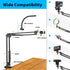 Overhead Camera Mount with Ring Light, Flexible Articulating Phone Arm Stand for iPhone, Logitech Webcam, Desk Tripod