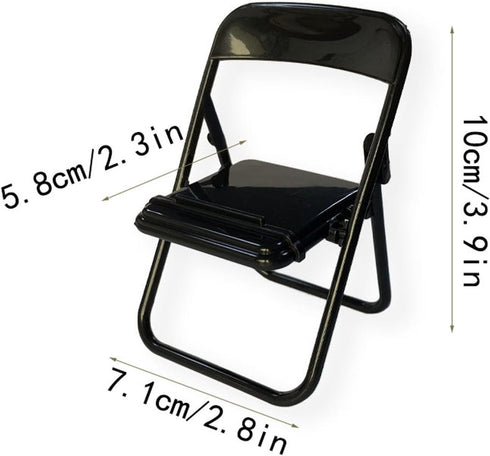 Generic Mini Folding Chair Cell Phone Stand Desktop Foldable Mobile Phone Holder for Desk Phone