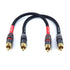 WJSTN-020 RCA to RCA Audio Cable, 1RCA Male to 1RCA Male Stereo Audio Cable for Subwoofer, Home Theater, 2 Pack