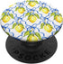 Bow Print Ribbon Blue Coquette Aesthetic - Lemon Summer Fruit PopSockets Standard PopGrip