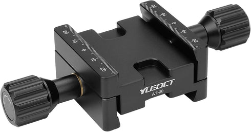Telescope Mount Dual Dovetail Saddle Clamp for Vixen Style Dovetail Plate, Female to Female Adapter Base