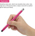 MECCANIXITY 5pcs Stylus Pens for Touch Screens, Dual Rubber Tips Capacitive Universal Tablet Pen, Rose Red