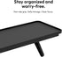 12 inch 13lbs, Pixio Black Monitor Storage Top Shelf - Adjustable Platform, Universal Fit, Holds Up to Works on TV