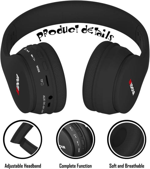 Kids Bluetooth Headphones 5.3, Wireless 60H Playtime, Volume Limit 85/110dB, Over Ear Foldable Headset for Travel -