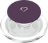 Plum Purple PopSockets PopGrip for MagSafe - Hand Drawn Heart Minimalist Love