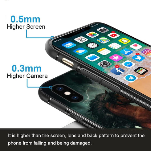 ZHEGAILIAN iPhone XR Case - Extraordinary Spirit Horse Design, Soft TPU Bumper, Shock Absorption, Non-Slip Back Cover.