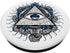 All Seeing All Knowing Eye Blue Evil Eye Pyramid Triangle by PopSockets, Swappable Grip for Phones & Tablets