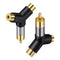 Lamroyce RCA Y-Splitter Adapter 2 Pack,1 RCA Male to 2 RCA Female Stereo