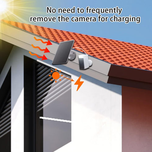 Solar Panel for WYZE Battery Cam Pro Camera, Wireless Security Camera Outdoor 4W Solar Panel with 10ft Micro USB