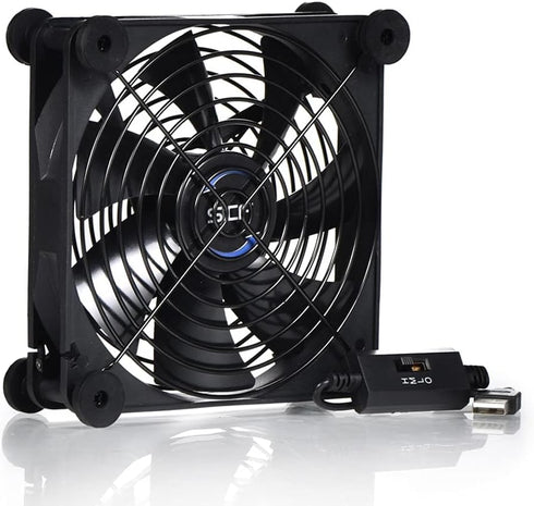 SCCCF Quiet 140mm USB 5V Portable Cooling Fan for Flat Panel TV Receiver