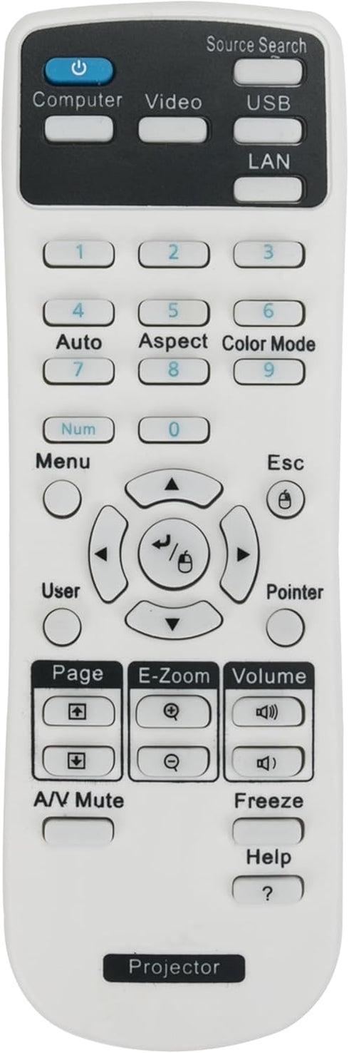 Universal Remote Control for Projectors, Compatible with Epson BrightLink, Powerlite, Home Cinema, EX/EB/VS/EMP Series