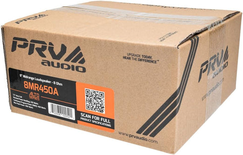 PRV AUDIO 8MR450A 8 Inch Midrange Speaker, 8 Ohms, 450 Watts, 96 dB, Mid Range Loudspeaker for High Output Pro Sound