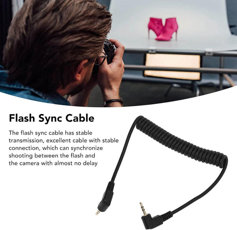 2.5mm CB2 3.3ft 2.5mm 100cm Camera Remote Control Shutter Release Cable Cord, to Male Flash PC Sync Cable, Compatible