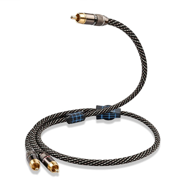 Audiophile HiFi Audio RCA Cables - RCA Splitter 1 Male 2 Male,15