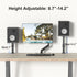 suptek Clamp-on Speaker Stand Desk Mount Set, Height Adjustment, Universal Audio Holders for Computer & Bookshelf