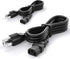 (2 Pack) 3 Prong Computer Power Cable, Varbmt 4FT Replacement Power Cord for LCD Plasma TV, PC, Monitor, Projector,
