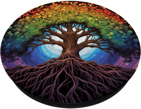 Rainbow Tree Of Life Pride Yggdrasil PopSockets Standard PopGrip