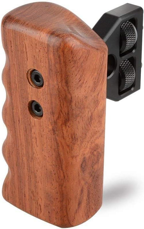 CAMVATE DSLR Wooden Handle Grip Mount Support for DV Video Cage Rig (Left Hand) - 1242