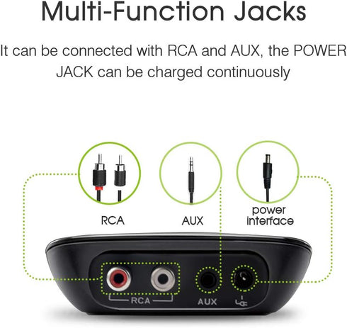 Esinkin Bluetooth Receiver Wireless Audio Adapter 4.0, NFC-Enabled for HD Music Stereo Sound System.