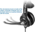 VoiceJoy Monaural Headset with Noise Cancelling Microphone, Compatible with Plantronics QD Quick Disconnect Connector