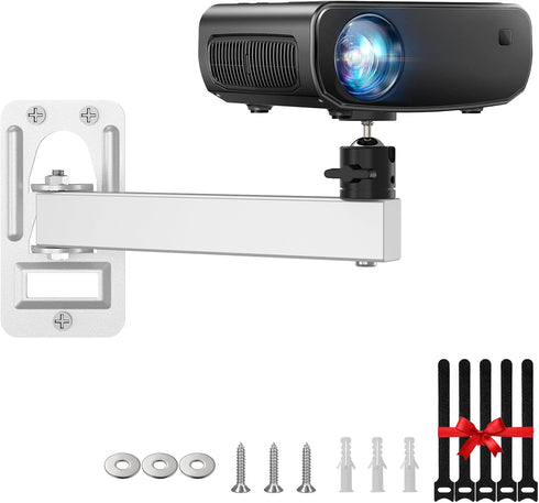 DAWASAPAT Mini Projector Wall Mount- Adjustable Tilt&Swivel Hanging Projector Holder Wall Mount Hanger
