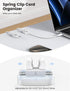 5Pack Cable Spring Holder Clips, Cord Organizer for Desk - Lamicall Adjustable Cord Clip, Wire Holder Organizer, Phone USB Charger Cable Holder, White