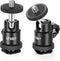 12MM Tripod Ball Head, UTEBIT 360 Rotatable Metal Mini Ball Head with 1/4" Hot Shoe, Camera Mount Adapter for Sport
