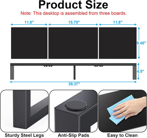 2 Zimilar Dual Monitor Stand Riser, Large Monitor Stand for Desk, Wood Monitor Riser with Storage Organizer for Home